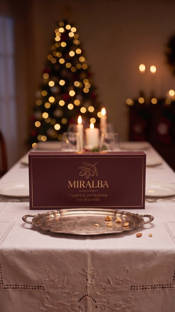 Cierre con la caja de MIRALBA y la bandeja vacía